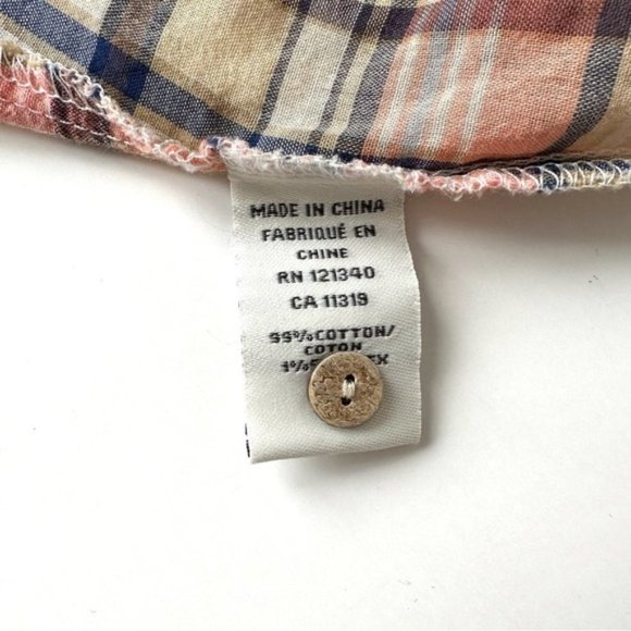 Garage Cream and Orange Long Sleeve Button Down Shirt - Picture 7 of 9